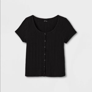 Art of Glass Girl Black Blouse Large 10/12